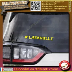 LaFamille soutient je suis gilet jaune sticker autocollant