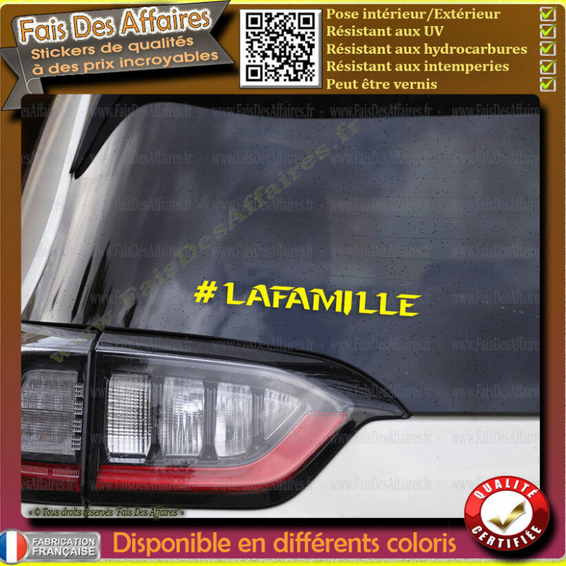 LaFamille soutient je suis gilet jaune sticker autocollant