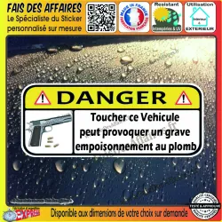 Sticker – Alarme protection Camping car Stickers Autocollant humour danger | Fais des Affaires