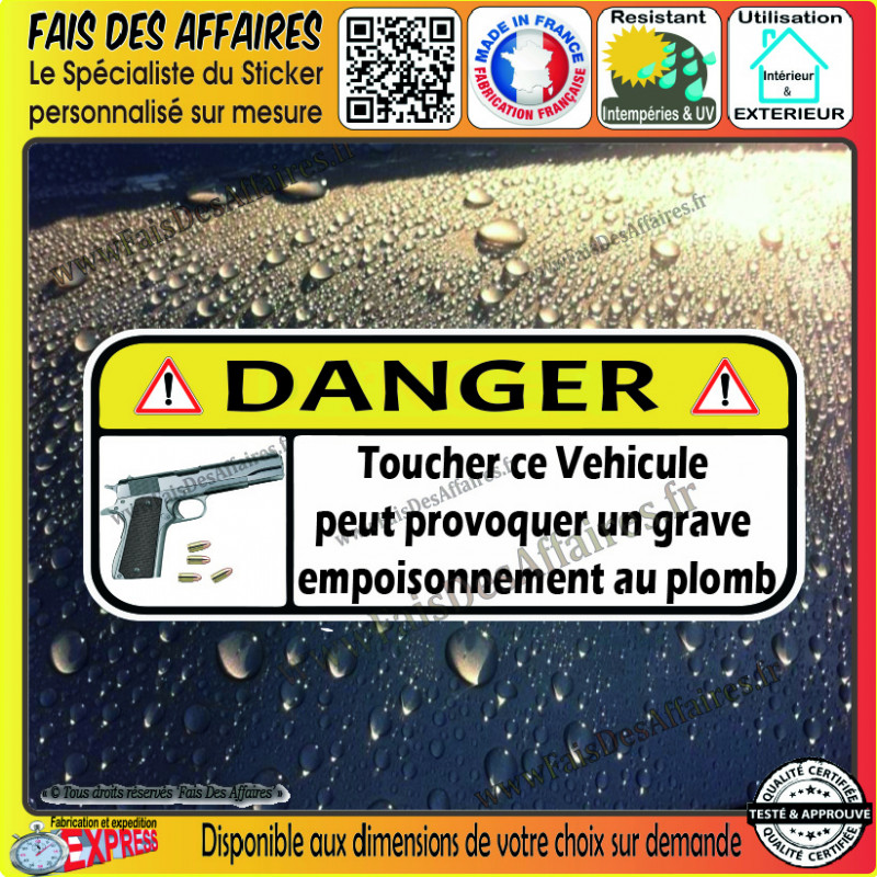 Aufkleber – Alarme protection Camping car Stickers Autocollant humour danger | Fais des Affaires