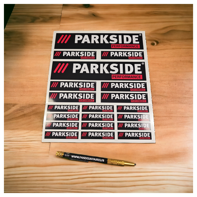 Aufkleber – 21 stickers autocollants Parkside performance | Fais des Affaires