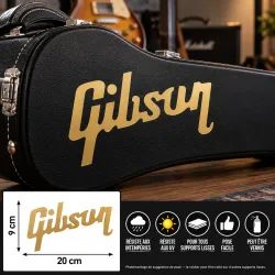 Sticker autocollant Gibson 9 × 20 cm vinyle découpé