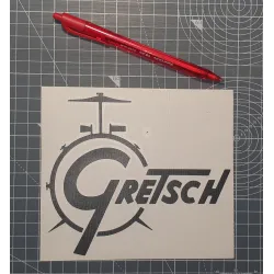 Sticker autocollant vinyle Gretsch 14 × 16 cm