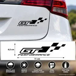 Sticker autocollant vinyle GT Performance 4,5 × 11 cm