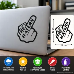 THE HATERS adhesive vinyl sticker 12 × 10 cm