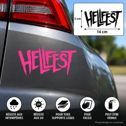 Sticker autocollant vinyle Hellfest 5 × 14 cm
