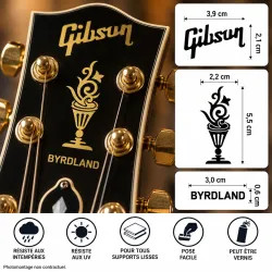 Sticker autocollant vinyle Gibson Byrdland – lot de 3 stickers