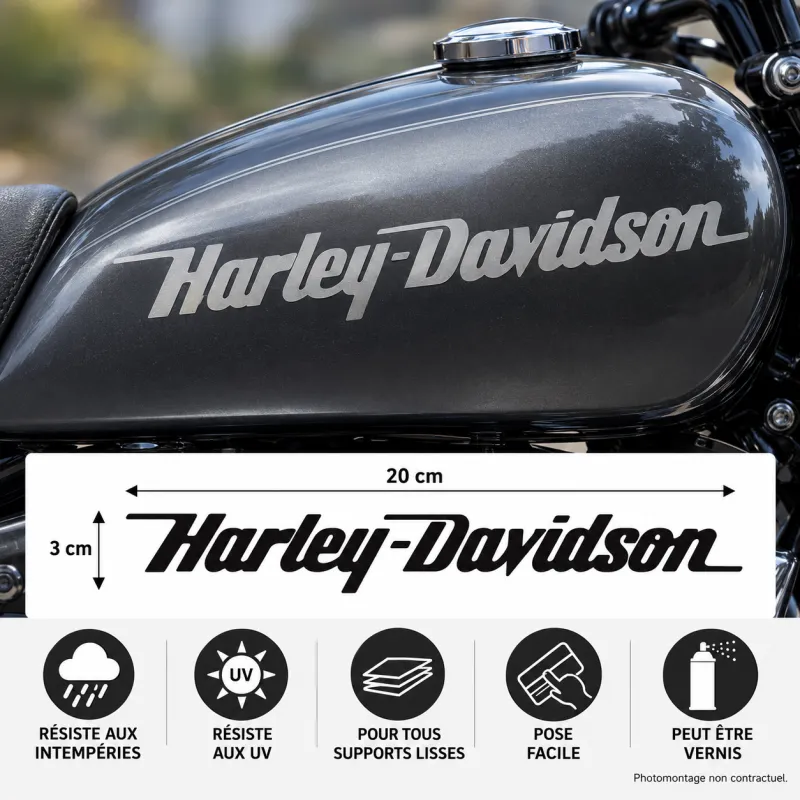 Harley-Davidson – lot de 2 Vinyl-Aufkleber 3 × 20 cm
