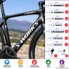 Sticker autocollant vinyle Kit de 20 stickers autocollants vinyle Specialized S-WORKS adaptable 3,2 × 31 cm