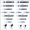 Adaptable kit of 20 Specialized S-WORKS vinyl stickers | Fais des Affaires
