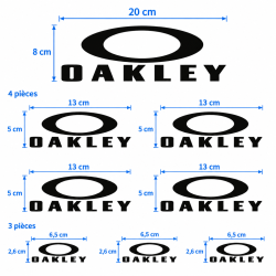 Planche de stickers : Kit de 8 stickers autocollants vinyle Oakley