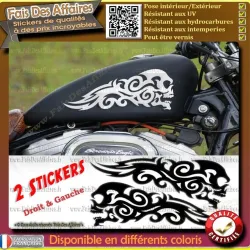 2 stickers Skull tribal 28 cm pour moto | Fais des Affaires