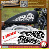2 stickers Skull tribal 28 cm pour moto | Fais des Affaires