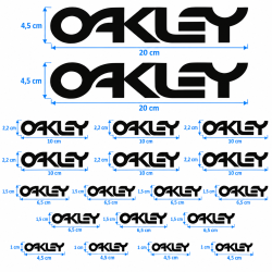Planche de stickers : Kit de 19 stickers autocollants vinyle OAKLEY