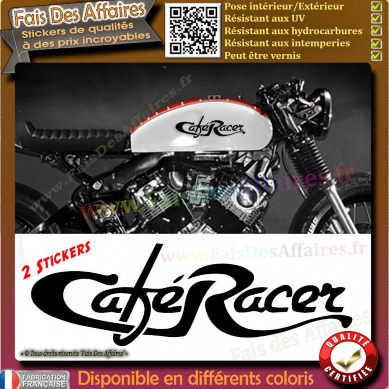 2 stickers Café Racer 20 cm pour moto | Fais des Affaires