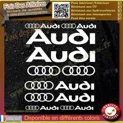 Planche 10 stickers Audi pour voiture | Fais des Affaires