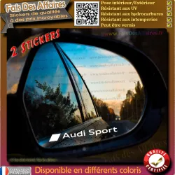 2 stickers Audi Sport pour rétroviseur 9 cm | Fais des Affaires