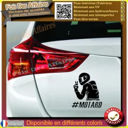 Aufkleber – Motard à bord hashtag motard biker à bord | Fais des Affaires