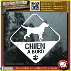 Sticker Chien à bord 10 cm | Fais des Affaires
