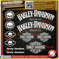 11 stickers Harley-Davidson Skull Iron | Fais des Affaires