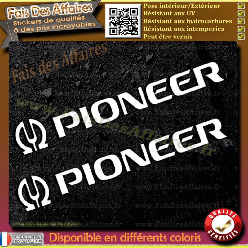 2 stickers Pioneer car audio 20 cm | Fais des Affaires