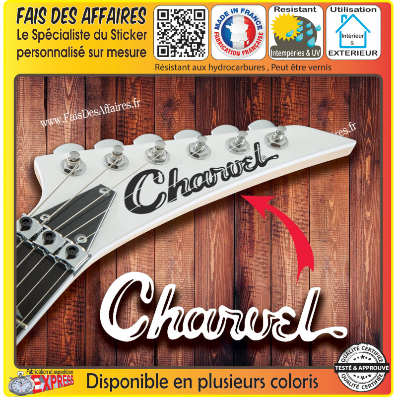 Sticker Charvel guitare 10,5 cm | Fais des Affaires