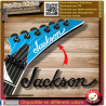 Sticker Jackson tête de guitare 9,5 cm | Fais des Affaires
