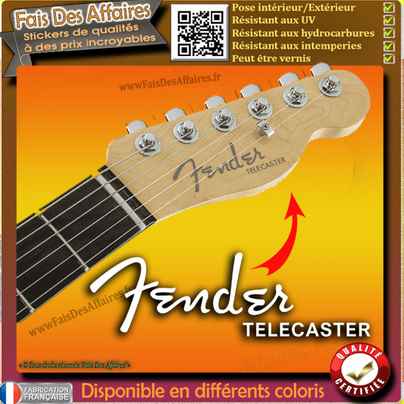 Sticker – Sticker Autocollant Fender Telecaster | Fais des Affaires
