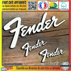 Lot de 3 stickers Fender pour guitare | Fais des Affaires