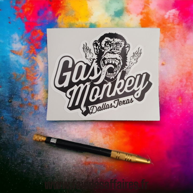 Aufkleber – [déstockage] Stickers autocollant GAS Monkey | Fais des Affaires