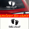 Sticker Bébé à bord petits pieds 12 cm | Fais des Affaires
