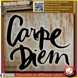 Sticker citation Carpe Diem 10 cm | Fais des Affaires