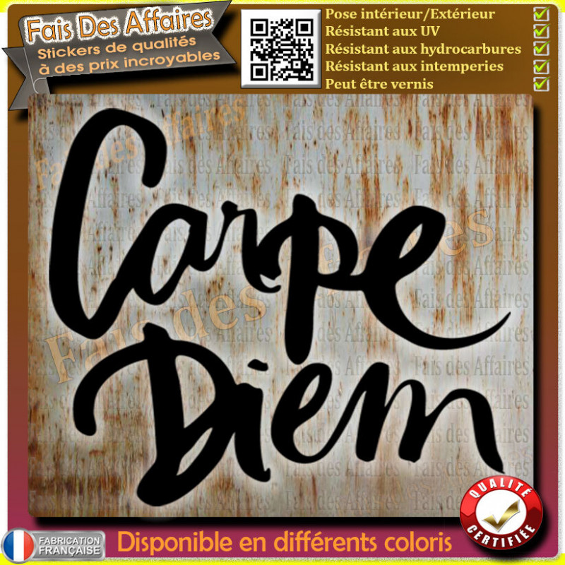 Aufkleber – Carpe Diem citation sticker | Fais des Affaires