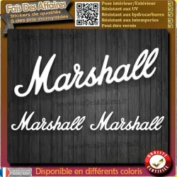 Lot de 3 stickers Marshall | Fais des Affaires