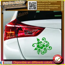 Sticker Hibiscus fleur 14,5 cm | Fais des Affaires