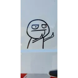 Sticker Meme Face Fuck 11 cm | Fais des Affaires