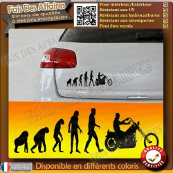 Sticker évolution du motard 20 cm | Fais des Affaires