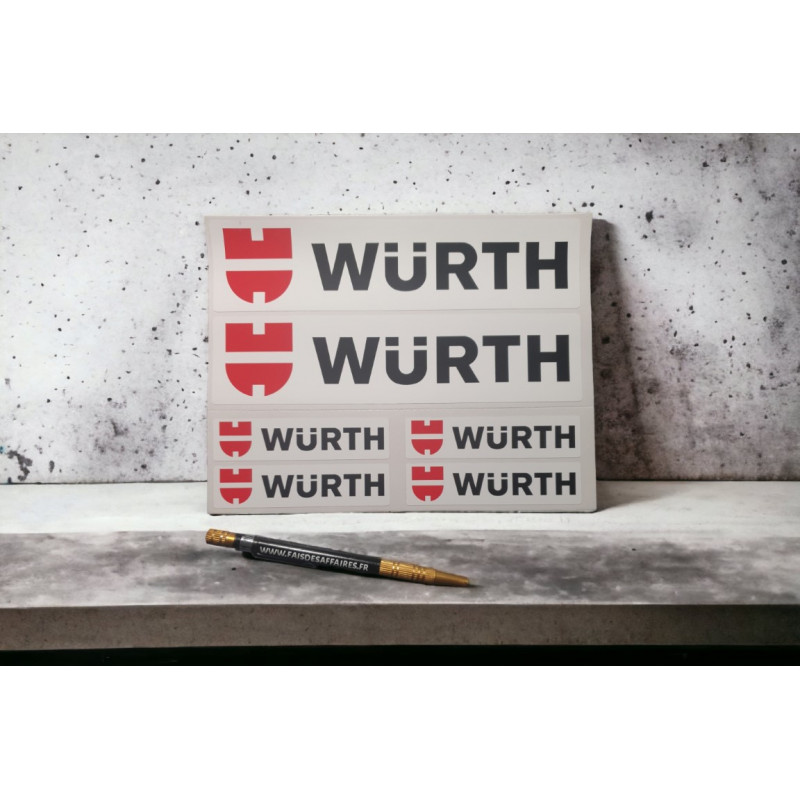 Lot de 6 stickers Würth outillage | Fais des Affaires