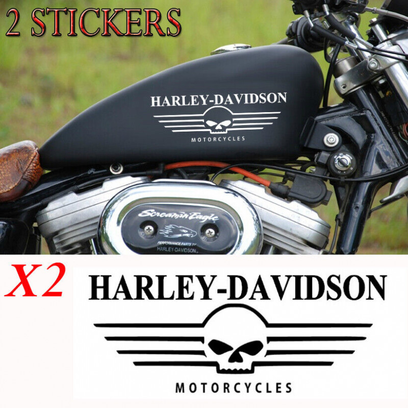 Aufkleber – lot 2 stickers autocollant harley davidson skull sportster | Fais des Affaires