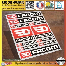 Lot de 11 stickers Facom outillage | Fais des Affaires