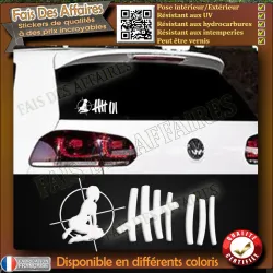 Sticker Merci Jacquie et Michel 19 cm | Fais des Affaires
