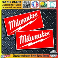 2 Milwaukee-Aufkleber 7 × 14 cm | Fais des Affaires