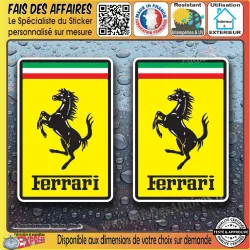 Lot de 2 stickers Ferrari 7 cm | Fais des Affaires
