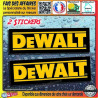 Lot de 2 stickers DeWalt 10 cm | Fais des Affaires