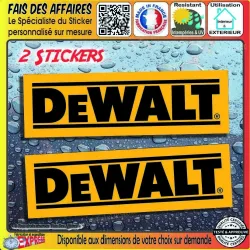 2 stickers DeWalt outillage 10 cm | Fais des Affaires