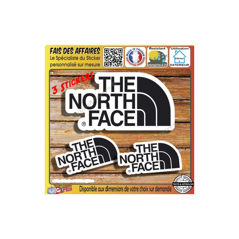 Sticker – The North Face logo 3 sticker autocollant | Fais des Affaires