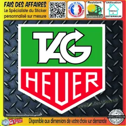 Lot de 2 stickers TAG Heuer 8 cm | Fais des Affaires