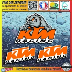 Lot de 3 stickers KTM Racing | Fais des Affaires