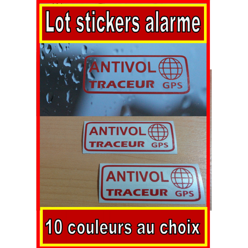Sticker – Antivol tracker traceur gps alarme 2 sticker autocollant | Fais des Affaires