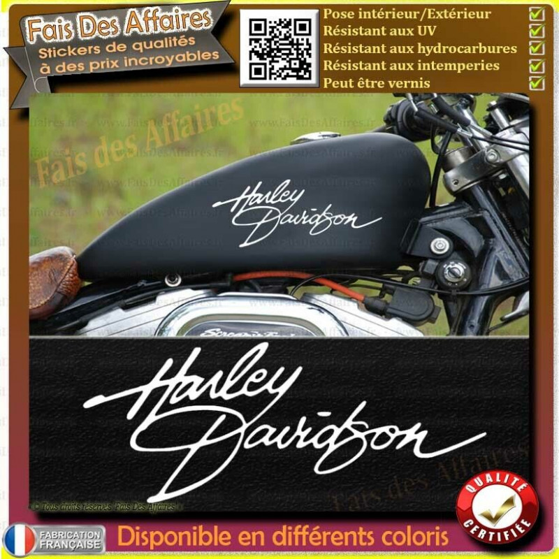 2 stickers Harley-Davidson Signature 20 cm | Fais des Affaires